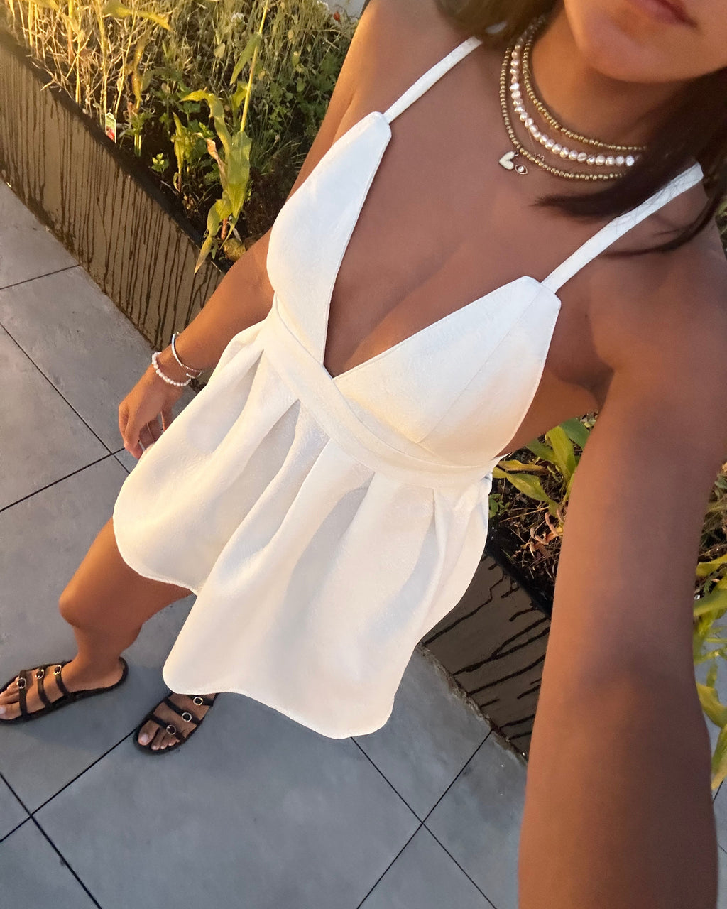 Puffy dress white
