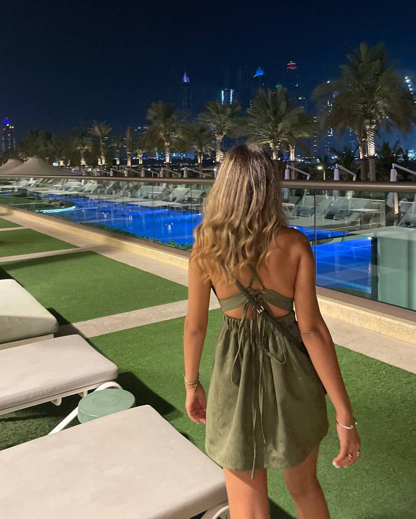 Puffy dress green